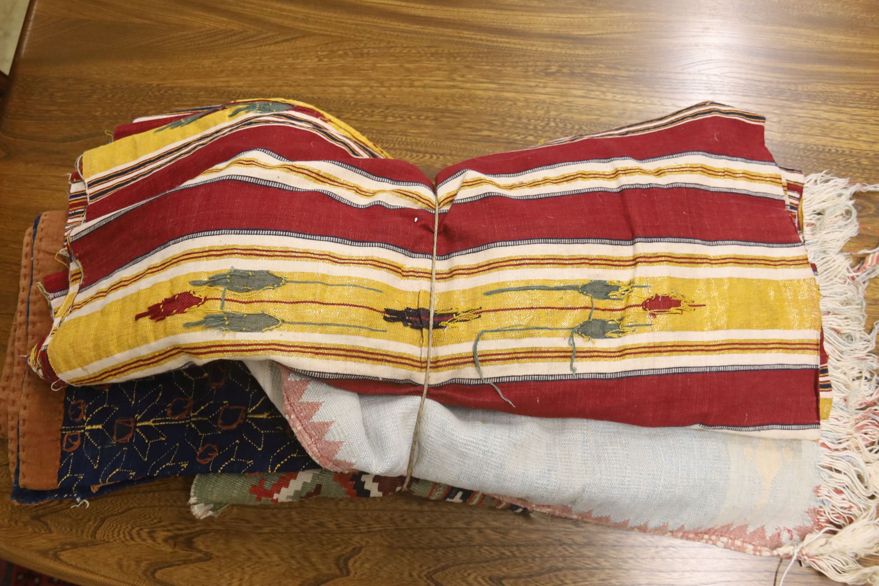 Six Middle Eastern textiles